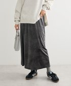 【グリーンパークス/Green Parks】のベロアナロースカート Charcoal Gray|ID: prp329100004808797 ipo3291000000034898202