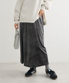 【グリーンパークス/Green Parks】のベロアナロースカート Charcoal Gray|ID: prp329100004808797 ipo3291000000035629957