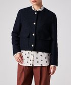 【ポール スミス/Paul Smith】のツイード ノーカラー ジャケット ネイビー|ID: prp329100004808799 ipo3291000000034922559