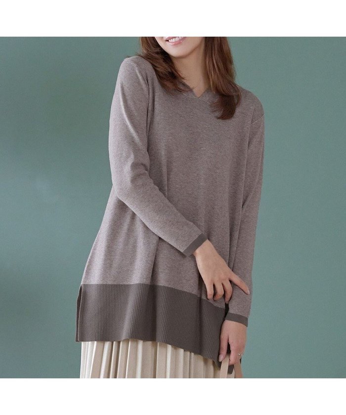 【ティアクラッセ/Tiaclasse】のメランジ配色フーディーニットチュニック インテリア・キッズ・メンズ・レディースファッション・服の通販 founy(ファニー) https://founy.com/ ファッション Fashion レディースファッション Fashion for Women トップス・カットソー Cut & Sew Tops ニット Knit Tops & Sweaters アクセサリー Fashion Accessories ウォッシャブル Machine Washable 春 Spring 洗える Machine Washable 秋 Autumn カーディガン Cardigan, Knitwear スリット Slit, Slit Detail セーター Sweater, Knitwear チュニック Tunic, Long Top トレンド Trend, Trending Now パーカー Hoodie, Parka ボトム Bottoms, Lower Wear ポケット Pocket, Pocket Detail メランジ Melange, Mixed Yarn リラックス Relax, Relaxed Fit ロング Long, Long-Length 冬 Winter / This Winter A/W・秋冬 Autumn/Winter 再入荷 Restock / Back in Stock 新作・新入荷 New Arrivals / New In |ID: prp329100004808808 ipo3291000000035549178