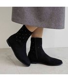 【リズ ラフィーネ/Riz raffinee】のRiz raffinee スタッズ付インヒールブーツ ブラックスエード|ID: prp329100004808817 ipo3291000000035549285