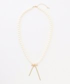 【組曲/KUMIKYOKU】の【先行予約】センターリボンイミテーションパール ネックレス ゴールド系|ID: prp329100004811082 ipo3291000000034921761