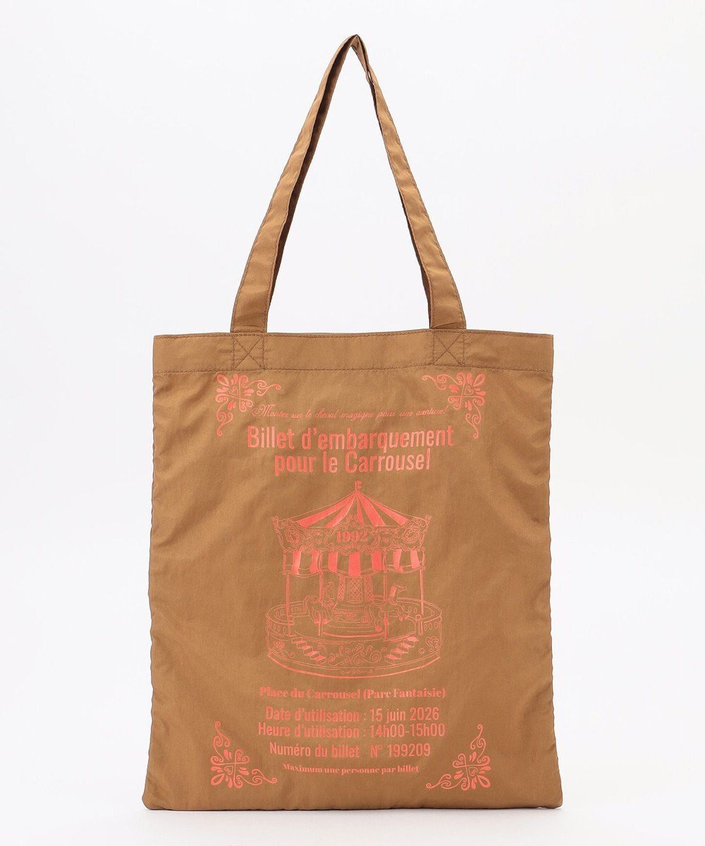 【組曲/KUMIKYOKU】の【先行予約・2026年干支コレクション】メリーゴーランドトートバッグ インテリア・キッズ・メンズ・レディースファッション・服の通販 founy(ファニー) 　ファッション　Fashion　レディースファッション　Fashion for Women　バッグ　Bags　コレクション　Collection, Seasonal Line　コンパクト　Compact, Small Size　軽量　Lightweight, Ultra Light　チャーム　Charm, Pendant　ネックレス　Necklace, Pendant Necklace　ブローチ　Brooch, Pin Brooch　プリント　Print, Printed Pattern　ポケット　Pocket, Pocket Detail　おすすめ　Recommended / Our Picks　旅行　Travel　キャメル系|ID: prp329100004811086 ipo3291000000034921769