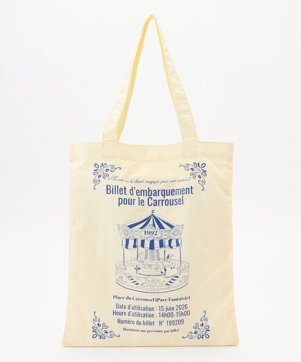 【組曲/KUMIKYOKU】の【先行予約・2026年干支コレクション】メリーゴーランドトートバッグ インテリア・キッズ・メンズ・レディースファッション・服の通販 founy(ファニー) 　ファッション　Fashion　レディースファッション　Fashion for Women　バッグ　Bags　コレクション　Collection, Seasonal Line　コンパクト　Compact, Small Size　軽量　Lightweight, Ultra Light　チャーム　Charm, Pendant　ネックレス　Necklace, Pendant Necklace　ブローチ　Brooch, Pin Brooch　プリント　Print, Printed Pattern　ポケット　Pocket, Pocket Detail　おすすめ　Recommended / Our Picks　旅行　Travel　ライトイエロー系|ID: prp329100004811086 ipo3291000000034921770