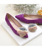【モード エ ジャコモ/MODE ET JACOMO】のMODE ET JACOMO ファー付ポインテッドトゥフラットパンプス 人気、トレンドファッション・服の通販 founy(ファニー) ファッション Fashion レディースファッション Fashion for Women オケージョン Occasion Wear カラフル Colorful Design クール Cool, Chic グラデーション Gradient, Ombre シューズ Shoes, Footwear A/W・秋冬 Autumn/Winter ビジネス 仕事 通勤 Business / Work / Commuting thumbnail パープルスエード|ID: prp329100004811098 ipo3291000000034921803