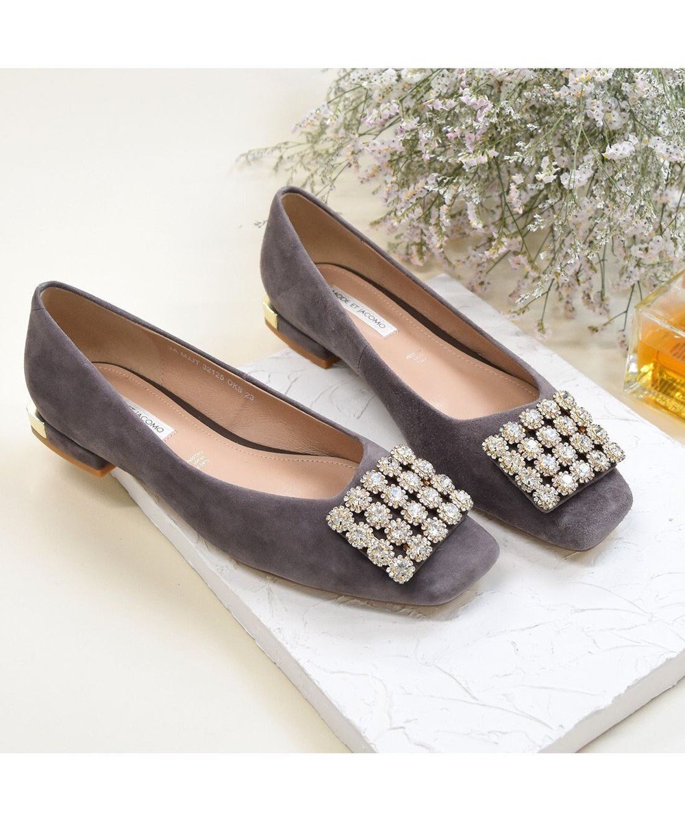 【モード エ ジャコモ/MODE ET JACOMO】のMODE ET JACOMO アシンメトリービジューフラットパンプス 人気、トレンドファッション・服の通販 founy(ファニー) 　ファッション　Fashion　レディースファッション　Fashion for Women　アクセサリー　Fashion Accessories　アシンメトリー　Asymmetrical Style　オケージョン　Occasion Wear　クール　Cool, Chic　シューズ　Shoes, Footwear　ビジュー　Bijou, Jewel-like Accent　フラット　Flat, Flat Shoes　ビジネス 仕事 通勤　Business / Work / Commuting　A/W・秋冬　Autumn/Winter　 other-1|ID: prp329100004811100 ipo3291000000034921809