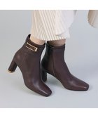 【モード エ ジャコモ/MODE ET JACOMO】のMODE ET JACOMO サイドベルトスクエアトゥショートブーツ ダークブラウン|ID: prp329100004811117 ipo3291000000034921868