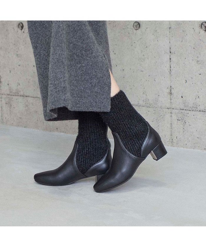 【モード エ ジャコモ/MODE ET JACOMO】のMODE ET JACOMO リブニットソックスショートブーツ インテリア・キッズ・メンズ・レディースファッション・服の通販 founy(ファニー) https://founy.com/ ファッション Fashion レディースファッション Fashion for Women ソックス&靴下 Socks & Hosiery クール Cool, Chic シューズ Shoes, Footwear ショート Short, Short Length ソックス Socks, Hosiery フィット Fit, Slim Fit リブニット Rib Knit, Ribbed Knit 日本製 Made In Japan A/W・秋冬 Autumn/Winter |ID: prp329100004811118 ipo3291000000034921869