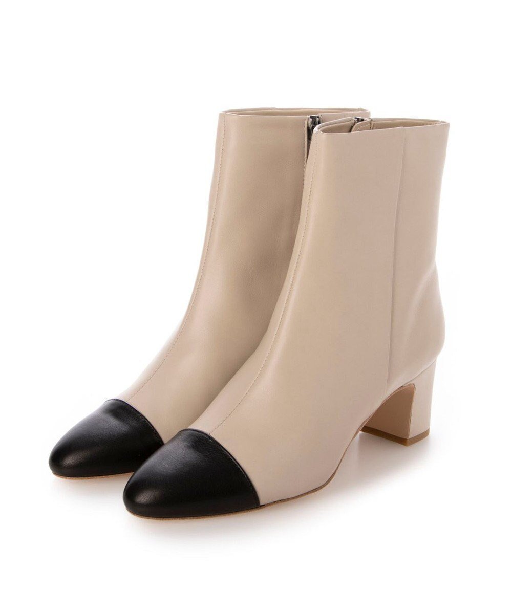 【モード エ ジャコモ/MODE ET JACOMO】のMODE ET JACOMO コンビデザインショートブーツ インテリア・キッズ・メンズ・レディースファッション・服の通販 founy(ファニー) 　ファッション　Fashion　レディースファッション　Fashion for Women　アーモンドトゥ　Almond Toe Shoes　クッション　Cushion, Throw Pillow　コンビ　Combo, Combination Style　シューズ　Shoes, Footwear　ショート　Short, Short Length　日本製　Made In Japan　A/W・秋冬　Autumn/Winter　アイボリーコンビ|ID: prp329100004811119 ipo3291000000034921872