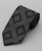 【五大陸/gotairiku / MEN】のGOTAIRIKU別注【MANTERO SETA/マンテロ・セタ】ネクタイ_スクエア柄 ブラック系8|ID: prp329100004811147 ipo3291000000034921994