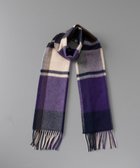 【アウロラ/AURORA】のfoulatelier フラトリエ カシミヤ起毛 チェックマフラー パープル|ID: prp329100004811163 ipo3291000000034922229