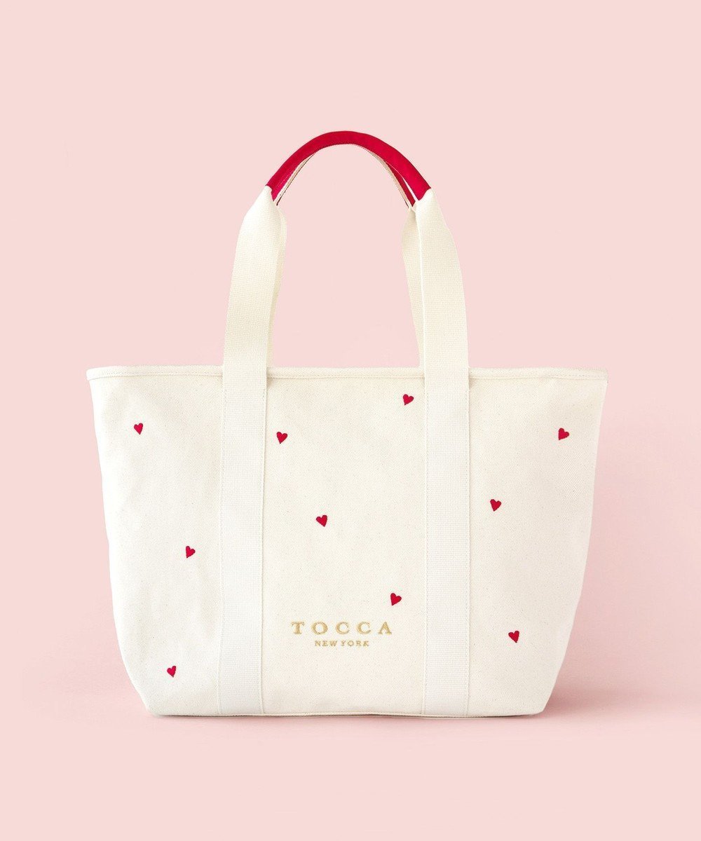 【トッカ/TOCCA】の【WEB&一部店舗限定】LUCKY SHOWER TRAVELING TOTE トラベルキャンバストート インテリア・キッズ・メンズ・レディースファッション・服の通販 founy(ファニー) 　ファッション　Fashion　レディースファッション　Fashion for Women　バッグ　Bags　アウトドア　Outdoor Clothing　財布　Wallet, Purse　テクスチャー　Texture, Textured Fabric　トラベル　Travel, Travel Gear　フェミニン　Feminine, Girly　フロント　Front, Front Design　ポケット　Pocket, Pocket Detail　モチーフ　Motif, Design Theme　リュクス　Luxury, Elegant, High-End, Chic　ワンポイント　One Point, Statement Accent　旅行　Travel　ビジネス 仕事 通勤　Business / Work / Commuting　レッド系1|ID: prp329100004811166 ipo3291000000034922263
