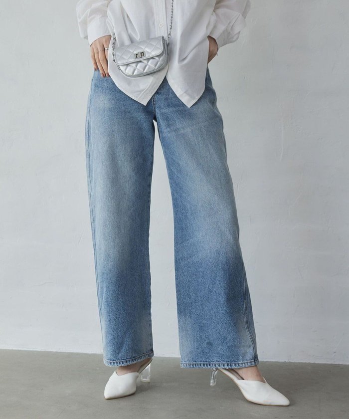 【ウィゴー/WEGO】の【XS～Lサイズ展開/美脚】ストレートデニムパンツ インテリア・キッズ・メンズ・レディースファッション・服の通販 founy(ファニー) https://founy.com/ ファッション Fashion レディースファッション Fashion for Women パンツ Pants & Trousers デニムパンツ・ジーンズ・美脚デニム Denim Jeans & Pants 春 Spring 秋 Autumn ショート Short, Short Length シンプル Simple, Minimal ジャケット Jacket, Outerwear スウェット / スエット Sweatshirt, Sweatwear ストレート Straight, Straight Cut スマホ Smartphone, Mobile Device デニム Denim, Jeans Material 定番 Standard, Basic Item 長袖 Long Sleeve, Full Sleeve 冬 Winter / This Winter S/S・春夏 SS, Spring/Summer, Warm Season 夏 Summer |ID: prp329100004811199 ipo3291000000035650178