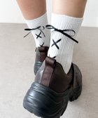 【ウィゴー/WEGO】のレースアップバックリボンソックス オフホワイト|ID: prp329100004811208 ipo3291000000035514119