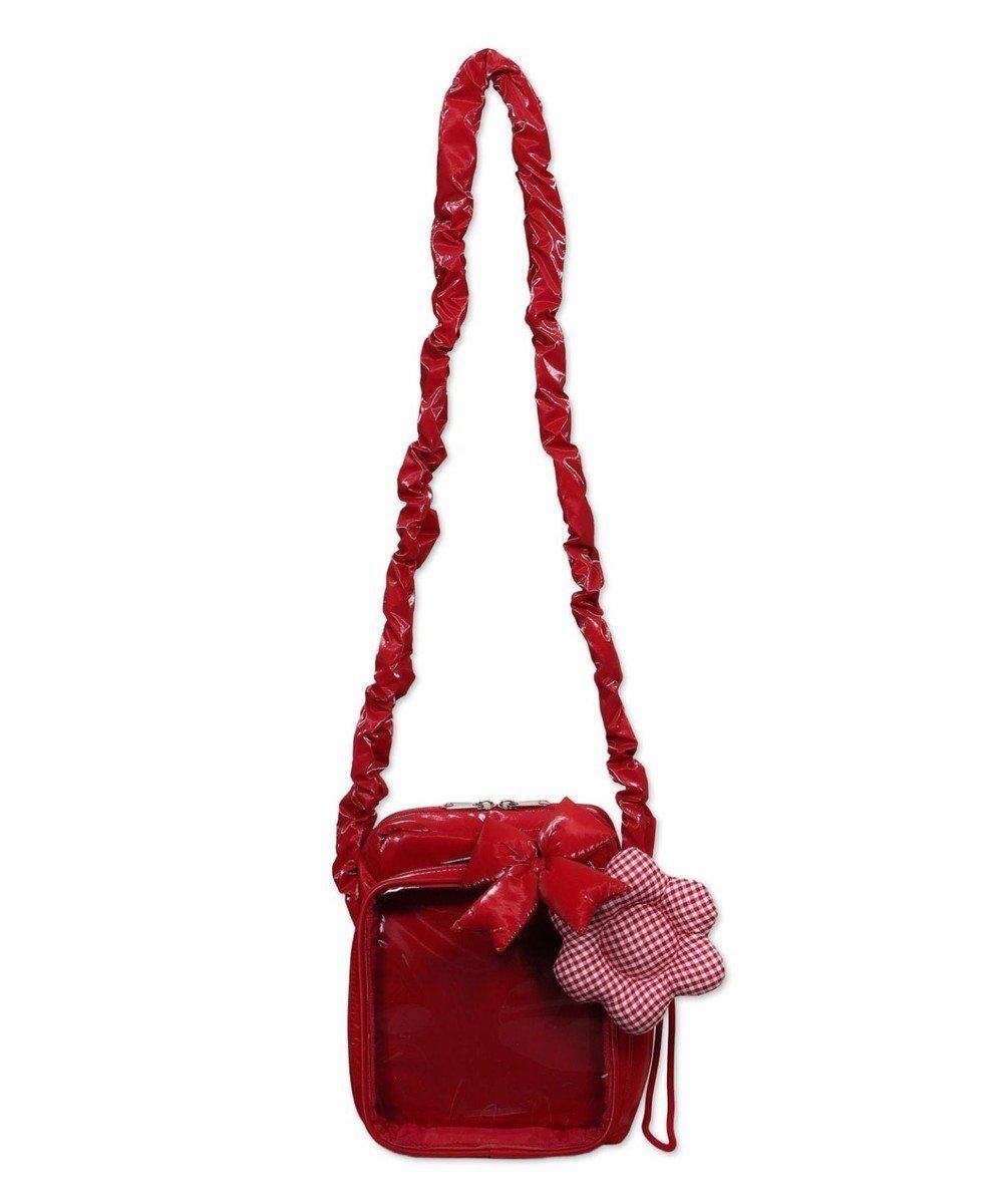 【ウィゴー/WEGO】の【痛バ&推し活グッズ】きらふわパフィ痛ショルダー インテリア・キッズ・メンズ・レディースファッション・服の通販 founy(ファニー) 　ファッション　Fashion　レディースファッション　Fashion for Women　春　Spring　ギャザー　Gathered, Ruffled　ギンガム　Gingham, Gingham Fabric　シャイニー　Shiny, Glossy Finish　ショルダー　Shoulder, Shoulder Strap　スマホ　Smartphone, Mobile Device　チャーム　Charm, Pendant　フラップ　Flap, Flap Pocket　フラワー　Flower, Floral　ポケット　Pocket, Pocket Detail　冬　Winter / This Winter　2025年　2025　2025-2026秋冬・A/W　Autumn/Winter 2025–26 AW25–26　レッド|ID: prp329100004811209 ipo3291000000034922521