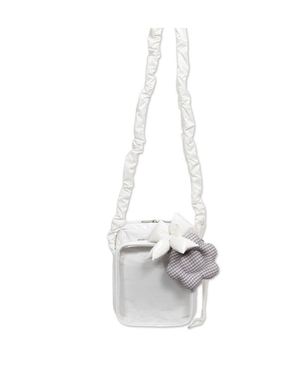 【ウィゴー/WEGO】の【痛バ&推し活グッズ】きらふわパフィ痛ショルダー インテリア・キッズ・メンズ・レディースファッション・服の通販 founy(ファニー) 　ファッション　Fashion　レディースファッション　Fashion for Women　春　Spring　ギャザー　Gathered, Ruffled　ギンガム　Gingham, Gingham Fabric　シャイニー　Shiny, Glossy Finish　ショルダー　Shoulder, Shoulder Strap　スマホ　Smartphone, Mobile Device　チャーム　Charm, Pendant　フラップ　Flap, Flap Pocket　フラワー　Flower, Floral　ポケット　Pocket, Pocket Detail　冬　Winter / This Winter　2025年　2025　2025-2026秋冬・A/W　Autumn/Winter 2025–26 AW25–26　ホワイト|ID: prp329100004811209 ipo3291000000034922524