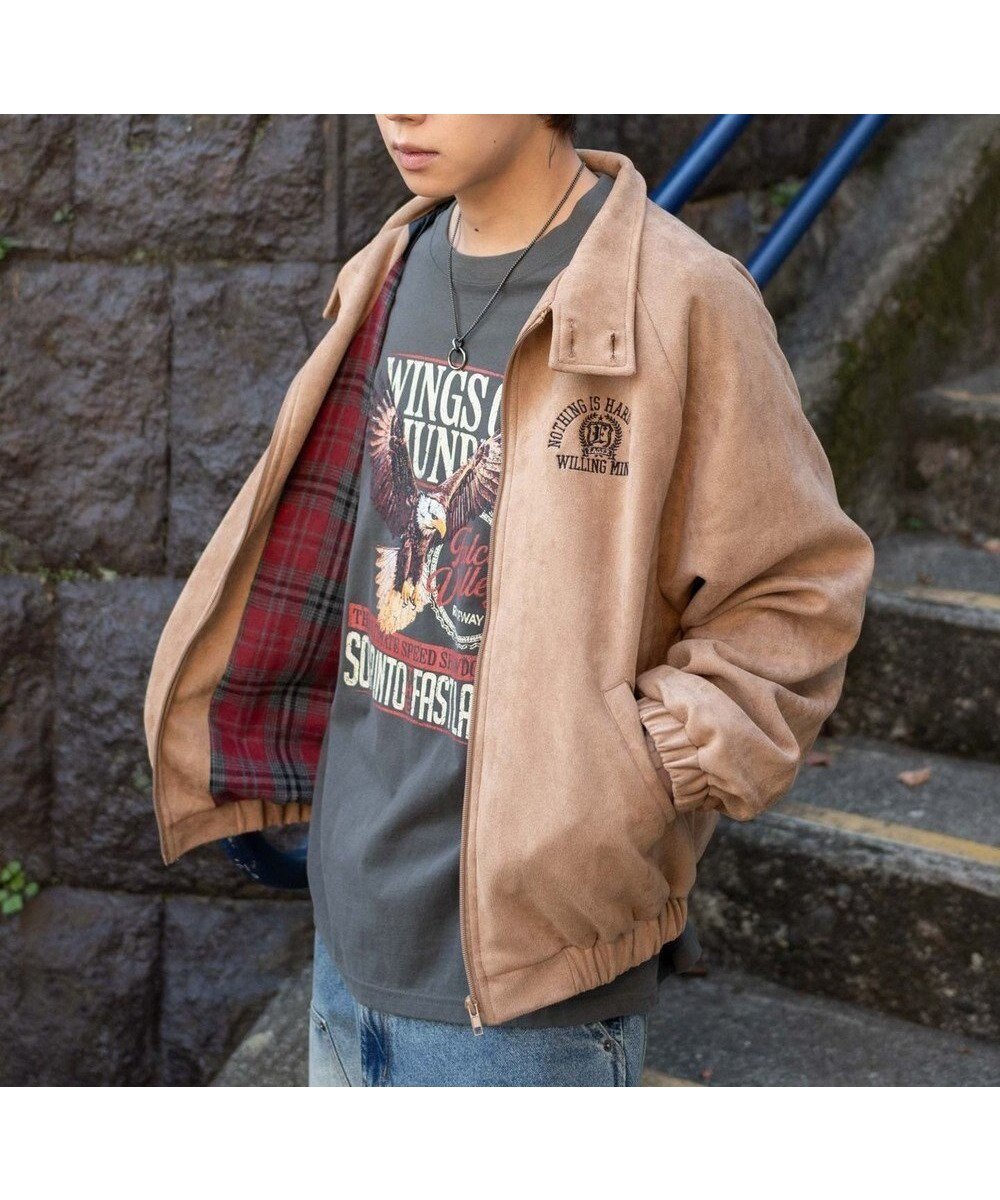 【ウィゴー/WEGO】の【ユニセックス着用ITEM/MLサイズ展開】フェイクスウェードロゴスウィングトップ インテリア・キッズ・メンズ・レディースファッション・服の通販 founy(ファニー) ファッション Fashion レディースファッション Fashion for Women アウター Coat / Outerwear Collection レディースジャケット・軽アウター Jackets ブルゾンジャケット・スポーティアウター Blouson Jackets インナー Innerwear 春 Spring 秋 Autumn クラシック Classic, Timeless Style シューズ Shoes, Footwear ジャケット Jacket, Outerwear スタンド Stand Collar, Upright Stand スマホ Smartphone, Mobile Device チェック Check, Plaid, Tartan デニム Denim, Jeans Material 長袖 Long Sleeve, Full Sleeve フロント Front, Front Design ブルゾン Blouson, Bomber Jacket モノトーン Monotone, Black and White ワイド Wide, Wide Fit 冬 Winter / This Winter S/S・春夏 SS, Spring/Summer, Warm Season おすすめ Recommended / Our Picks 夏 Summer エレガント 上品 Elegant ベージュ|ID: prp329100004811211 ipo3291000000034922535