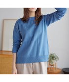 【ティアクラッセ/Tiaclasse】の綿混リブ使いボートネックニットプルオーバー 人気、トレンドファッション・服の通販 founy(ファニー) ファッション Fashion レディースファッション Fashion for Women トップス・カットソー Cut & Sew Tops ニット Knit Tops & Sweaters カジュアルプルオーバー・ニットトップス Pullovers & Knit Tops / Casual Pullovers ウォッシャブル Machine Washable 春 Spring 洗える Machine Washable 秋 Autumn ショート Short, Short Length シンプル Simple, Minimal ストレート Straight, Straight Cut スリット Slit, Slit Detail セーター Sweater, Knitwear 長袖 Long Sleeve, Full Sleeve ポケット Pocket, Pocket Detail ワイドリブ Wide Rib, Wide Ribbed Knit 冬 Winter / This Winter A/W・秋冬 Autumn/Winter エレガント 上品 Elegant thumbnail ブルー|ID: prp329100004811212 ipo3291000000034922538