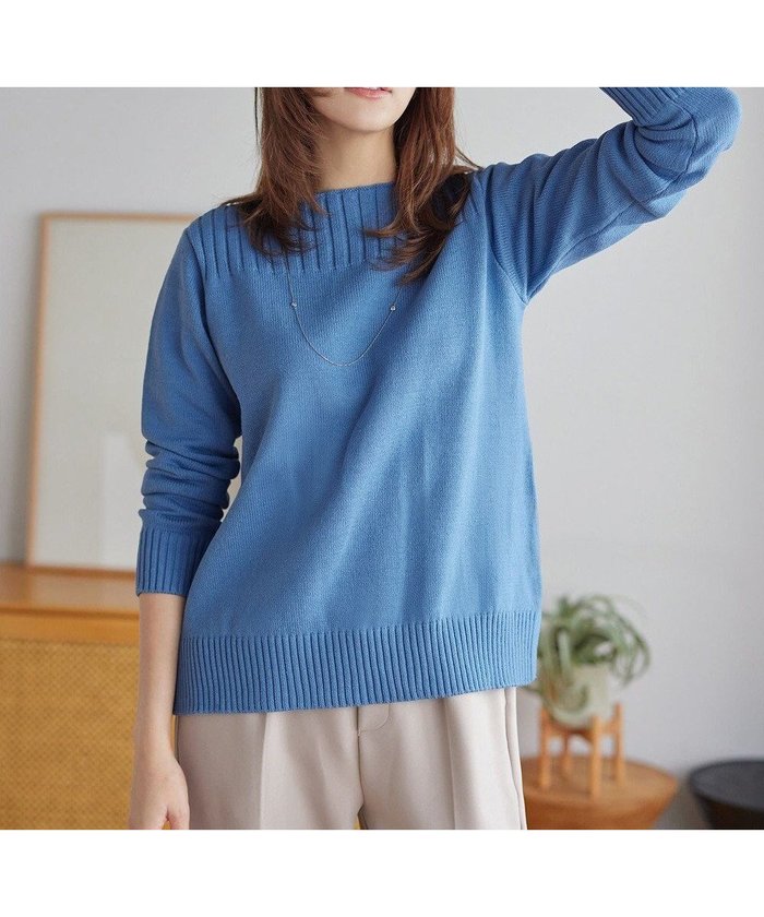 【ティアクラッセ/Tiaclasse】の綿混リブ使いボートネックニットプルオーバー インテリア・キッズ・メンズ・レディースファッション・服の通販 founy(ファニー) https://founy.com/ ファッション Fashion レディースファッション Fashion for Women トップス・カットソー Cut & Sew Tops ニット Knit Tops & Sweaters カジュアルプルオーバー・ニットトップス Pullovers & Knit Tops / Casual Pullovers ウォッシャブル Machine Washable 春 Spring 洗える Machine Washable 秋 Autumn ショート Short, Short Length シンプル Simple, Minimal ストレート Straight, Straight Cut スリット Slit, Slit Detail セーター Sweater, Knitwear 長袖 Long Sleeve, Full Sleeve ポケット Pocket, Pocket Detail ワイドリブ Wide Rib, Wide Ribbed Knit 冬 Winter / This Winter A/W・秋冬 Autumn/Winter エレガント 上品 Elegant |ID: prp329100004811212 ipo3291000000035699341
