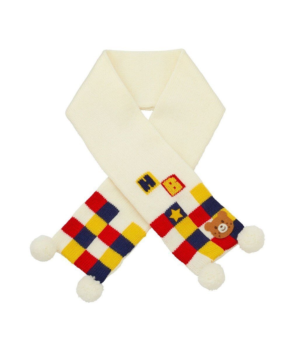 【ミキハウスホットビスケッツ/MIKI HOUSE HOT BISCUITS / KIDS】のカラフルブロック マフラー 人気、トレンドファッション・服の通販 founy(ファニー) 　ファッション　Fashion　キッズファッション　Fashion for Kids　おすすめ　Recommended / Our Picks　アクリル　Acrylic Material　カラフル　Colorful Design　ギフト プレゼント　Gift / Present　スヌード　Snood, Infinity Scarf　トレーナー　Sweatshirt, Trainer　ブロック　Block, Solid Block Pattern　マフラー　Scarf, Muffler　A/W・秋冬　Autumn/Winter　 other-1|ID: prp329100004811984 ipo3291000000034931243