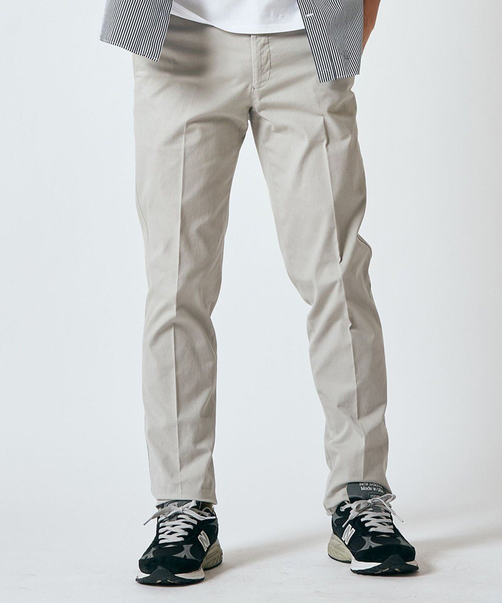 【ジェイ プレス/J.PRESS / MEN】のオーガニックコットントリコチンストレッチ スローンパンツ インテリア・キッズ・メンズ・レディースファッション・服の通販 founy(ファニー) 　ファッション　Fashion　メンズファッション　Fashion for Men　ボトムス　Bottoms　おすすめ　Recommended / Our Picks　オーガニック　Organic Cotton　シンプル　Simple, Minimal　夏　Summer　定番　Standard, Basic Item　春　Spring　S/S・春夏　SS, Spring/Summer, Warm Season　秋　Autumn　ライトグレー系|ID: prp329100004811987 ipo3291000000034931255