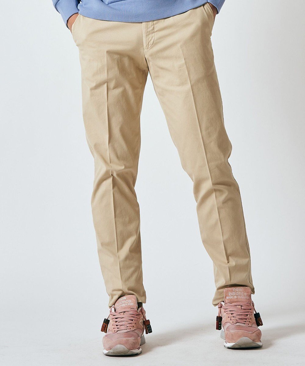 【ジェイ プレス/J.PRESS / MEN】のオーガニックコットントリコチンストレッチ スローンパンツ インテリア・キッズ・メンズ・レディースファッション・服の通販 founy(ファニー) 　ファッション　Fashion　メンズファッション　Fashion for Men　ボトムス　Bottoms　おすすめ　Recommended / Our Picks　オーガニック　Organic Cotton　シンプル　Simple, Minimal　夏　Summer　定番　Standard, Basic Item　春　Spring　S/S・春夏　SS, Spring/Summer, Warm Season　秋　Autumn　ベージュ系|ID: prp329100004811987 ipo3291000000034931257