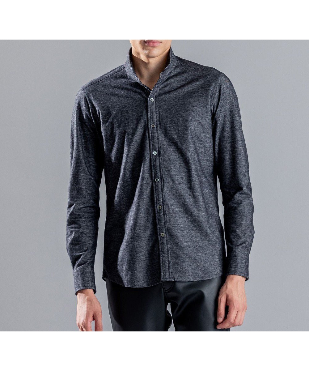 【ジョゼフ オム/JOSEPH HOMME / MEN】のツイルネルジャージー ウイングカラーシャツ インテリア・キッズ・メンズ・レディースファッション・服の通販 founy(ファニー) 　ファッション　Fashion　メンズファッション　Fashion for Men　トップス・カットソー　Cut & Sew Tops　メンズシャツ　Shirts　インナー　Innerwear　シェイプ　Shape, Slim Fit　シンプル　Simple, Minimal　ジャケット　Jacket, Outerwear　ストレッチ　Stretch, Stretchy Fabric　ポケット　Pocket, Pocket Detail　A/W・秋冬　Autumn/Winter　長袖　Long Sleeve, Full Sleeve　グレー系|ID: prp329100004811989 ipo3291000000034931266
