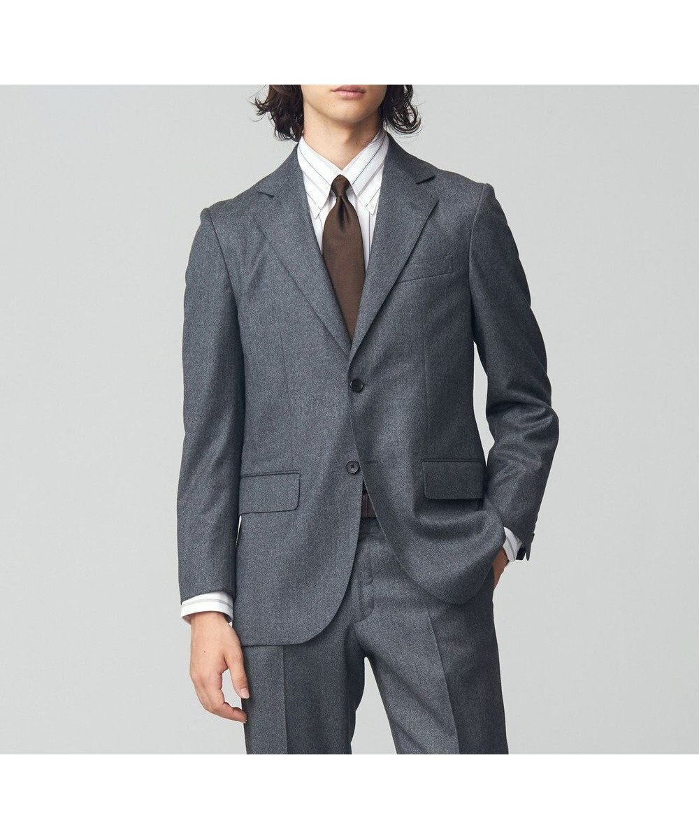 【ジェイ プレス/J.PRESS / MEN】の【J.PRESS MOVING】REDA1865ライトフランネル ジャケット インテリア・キッズ・メンズ・レディースファッション・服の通販 founy(ファニー) 　ファッション　Fashion　メンズファッション　Fashion for Men　アウター　Men's Coats Outerwear　テーラードジャケット　Tailored Jackets & Blazers　カッティング　Cutting Detail　ショルダー　Shoulder, Shoulder Strap　シンプル　Simple, Minimal　ジャケット　Jacket, Outerwear　ストレッチ　Stretch, Stretchy Fabric　スポーツ　Sports, Activewear　スマート　Smart, Elegant　スーツ　Suit, Formalwear　セットアップ　Set-Up, Coordinated Outfit　定番　Standard, Basic Item　パイピング　Piping, Trim Design　フィット　Fit, Slim Fit　ポケット　Pocket, Pocket Detail　A/W・秋冬　Autumn/Winter　グレー系|ID: prp329100004811994 ipo3291000000034931283