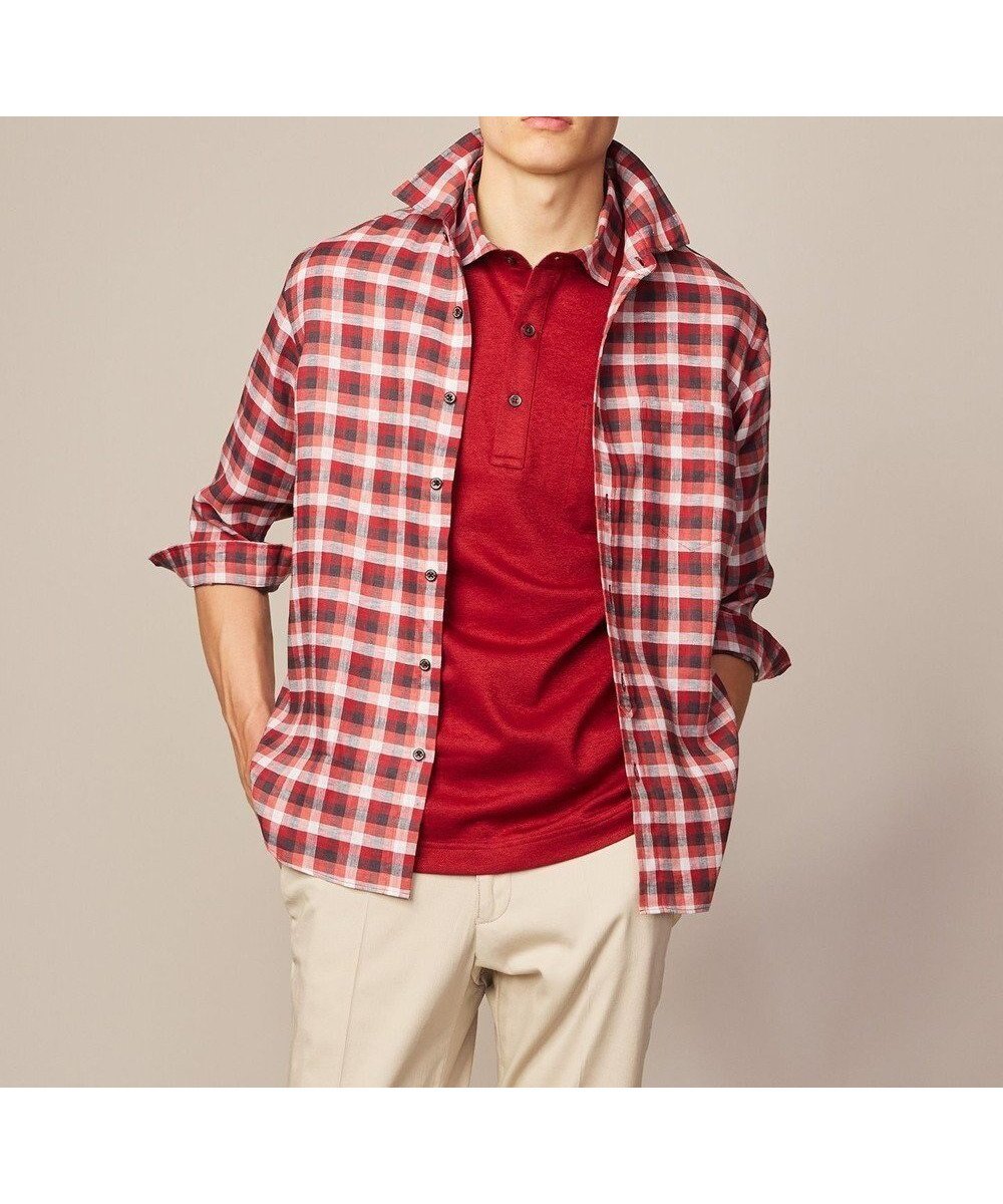 【ジョセフ アブード/JOSEPH ABBOUD / MEN】の【麻100%】リネンチェック シャツ 人気、トレンドファッション・服の通販 founy(ファニー) 　ファッション　Fashion　メンズファッション　Fashion for Men　トップス・カットソー　Cut & Sew Tops　メンズシャツ　Shirts　おすすめ　Recommended / Our Picks　シャンブレー　Chambray, Denim-Like Fabric　チェック　Check, Plaid, Tartan　リネン　Linen, Linen Fabric　ワイド　Wide, Wide Fit　夏　Summer　春　Spring　S/S・春夏　SS, Spring/Summer, Warm Season　 other-1|ID: prp329100004811997 ipo3291000000034931290