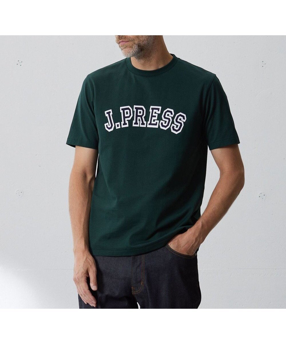【ジェイ プレス/J.PRESS / MEN】のアーチロゴ Tシャツ インテリア・キッズ・メンズ・レディースファッション・服の通販 founy(ファニー) 　ファッション　Fashion　メンズファッション　Fashion for Men　トップス・カットソー　Cut & Sew Tops　メンズシャツ　Shirts　ヴィンテージ　Vintage Style　春　Spring　カットソー　Cut and Sewn Top　吸水　Absorbent, Quick-Dry　ジャケット　Jacket, Outerwear　ファブリック　Fabric, Textile　フィット　Fit, Slim Fit　レギュラー　Regular, Standard Fit　S/S・春夏　SS, Spring/Summer, Warm Season　夏　Summer　グリーン系|ID: prp329100004812001 ipo3291000000034931308