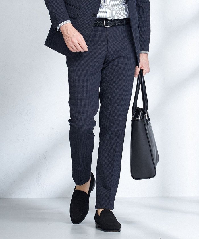 【ジェイ プレス/J.PRESS / MEN】のトラベラーズシアサッカー スラックス インテリア・キッズ・メンズ・レディースファッション・服の通販 founy(ファニー) https://founy.com/ ファッション Fashion メンズファッション Fashion for Men ボトムス Bottoms インナー Innerwear 春 Spring カットソー Cut and Sewn Top サマー Summer, Summer Style シンプル Simple, Minimal ストレッチ Stretch, Stretchy Fabric スラックス Slacks, Dress Pants スリム Slim, Slim Fit セットアップ Set-Up, Coordinated Outfit チェック Check, Plaid, Tartan ドローストリング Drawstring, Pull Cord フィット Fit, Slim Fit モダン Modern, Contemporary リラックス Relax, Relaxed Fit S/S・春夏 SS, Spring/Summer, Warm Season 夏 Summer ビジネス 仕事 通勤 Business / Work / Commuting |ID: prp329100004812003 ipo3291000000034931313