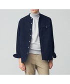 【ジェイ プレス/J.PRESS / MEN】のWフェイス キャラメルコールバンドカラー シャツ ネイビー系|ID: prp329100004812004 ipo3291000000034931317