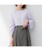 【23区/NIJYUSANKU】の【Oggi4月号掲載/洗える】CANCLINI デザインスリーブ ブラウス ラベンダーストライプ|ID: prp329100004812009 ipo3291000000034931367