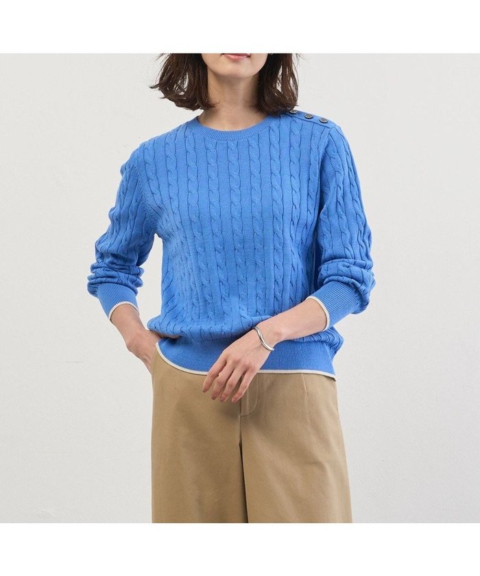 【ジェイ プレス/J.PRESS】のCABLE ニット インテリア・キッズ・メンズ・レディースファッション・服の通販 founy(ファニー) https://founy.com/ ファッション Fashion レディースファッション Fashion for Women トップス・カットソー Cut & Sew Tops ニット Knit Tops & Sweaters オレンジ Orange 春 Spring クラシック Classic, Timeless Style シルケット Silket, Silky Cotton スマート Smart, Elegant セーター Sweater, Knitwear S/S・春夏 SS, Spring/Summer, Warm Season 夏 Summer エレガント 上品 Elegant |ID: prp329100004812017 ipo3291000000035699364