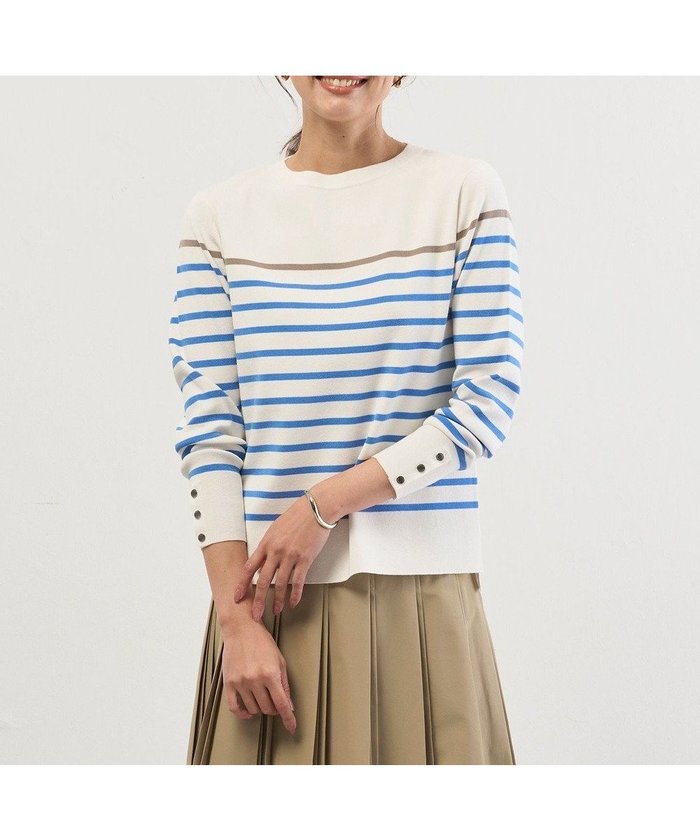 【ジェイ プレス/J.PRESS】のRayon Stretch Border ニット インテリア・キッズ・メンズ・レディースファッション・服の通販 founy(ファニー) https://founy.com/ ファッション Fashion レディースファッション Fashion for Women トップス・カットソー Cut & Sew Tops ニット Knit Tops & Sweaters なめらか Smooth, Silky Texture オレンジ Orange セーター Sweater, Knitwear ボーダー Border, Stripe エレガント 上品 Elegant 夏 Summer 春 Spring S/S・春夏 SS, Spring/Summer, Warm Season |ID: prp329100004812018 ipo3291000000034931439