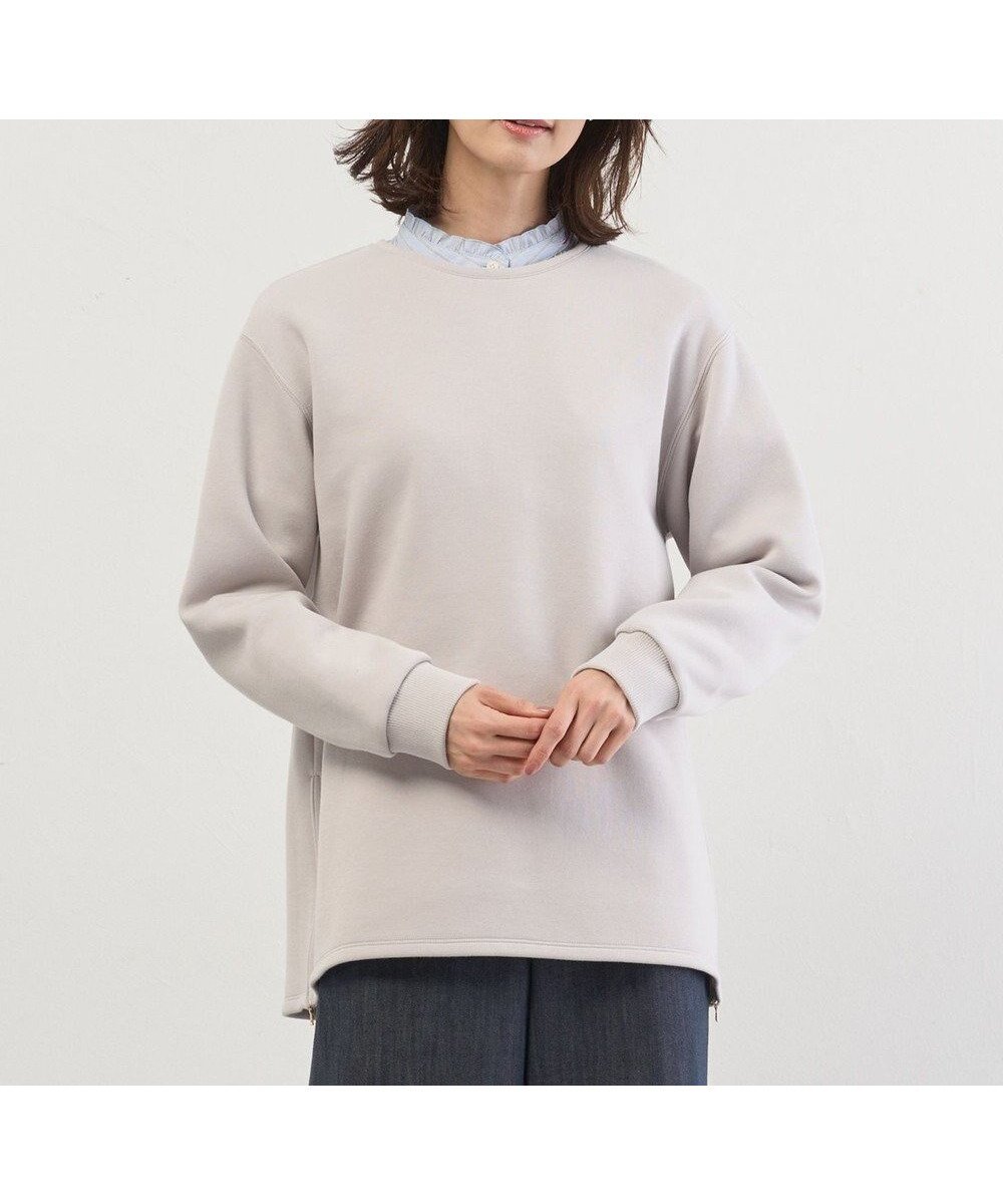 【ジェイ プレス/J.PRESS】のダンボールジャージー プルオーバー カットソー インテリア・キッズ・メンズ・レディースファッション・服の通販 founy(ファニー) 　ファッション　Fashion　レディースファッション　Fashion for Women　トップス・カットソー　Cut & Sew Tops　シャツ・ブラウス・オフィスカジュアル　Elegant Blouses & Button-Ups　ロングTシャツ・Tシャツ　Longline T-Shirts & Tees　カジュアルプルオーバー・ニットトップス　Pullovers & Knit Tops / Casual Pullovers　カットソー・ベーシックTシャツ　Cut-and-Sewn Tops / Stretch Tees & Basics　春　Spring　カットソー　Cut and Sewn Top　スリット　Slit, Slit Detail　バランス　Balance, Style Balance　ベーシック　Basic, Essential　リラックス　Relax, Relaxed Fit　S/S・春夏　SS, Spring/Summer, Warm Season　夏　Summer　ライトグレー系|ID: prp329100004812021 ipo3291000000034931456