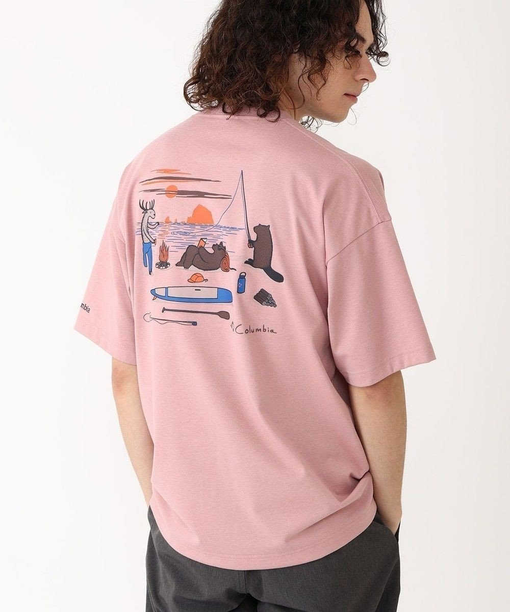 【コロンビア/Columbia / MEN】のColumbia/ レイクトゥアベニューグラフィックショートスリーブTシャツ /コロンビア インテリア・キッズ・メンズ・レディースファッション・服の通販 founy(ファニー) 　ファッション　Fashion　メンズファッション　Fashion for Men　トップス・カットソー　Cut & Sew Tops　メンズシャツ　Shirts　アウトドア　Outdoor Clothing　カットソー　Cut and Sewn Top　グラフィック　Graphic, Graphic Design　パターン　Pattern, Design Print　フィット　Fit, Slim Fit　半袖　Short Sleeve, Half Sleeve　リラックス　Relax, Relaxed Fit　A/W・秋冬　Autumn/Winter　S/S・春夏　SS, Spring/Summer, Warm Season　おすすめ　Recommended / Our Picks　夏　Summer　Eraser Pink、 Beach|ID: prp329100004812873 ipo3291000000034940988