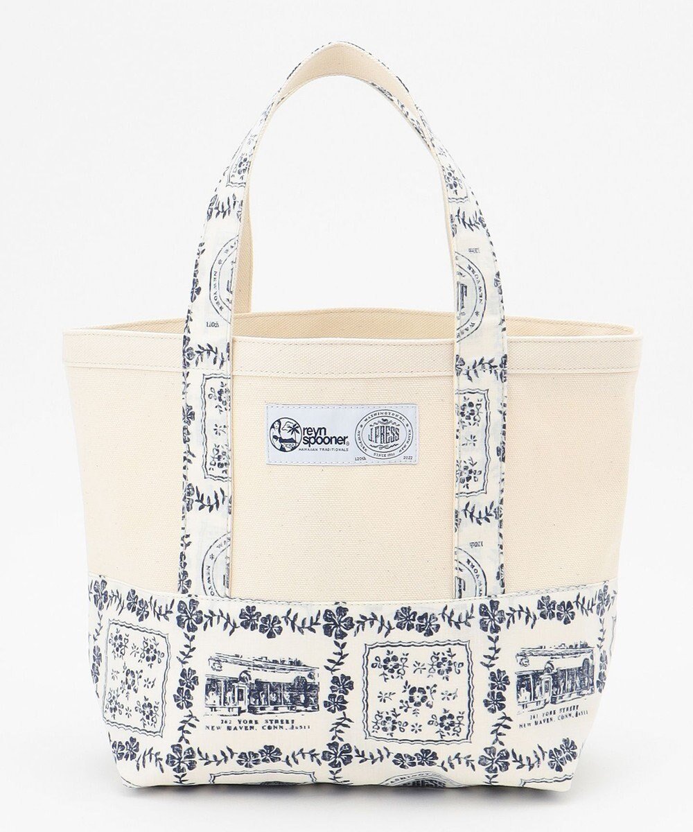 【ジェイ プレス/J.PRESS / MEN】の【120th anniversary】Reyn spooner×J.PRESS リバースプリントトートバッグ インテリア・キッズ・メンズ・レディースファッション・服の通販 founy(ファニー) 　ファッション　Fashion　レディースファッション　Fashion for Women　バッグ　Bags　イラスト　Illustration　オーバル　Oval Design　バンダナ　Bandana, Head Scarf　フレーム　Frame, Outline　ベーシック　Basic, Essential　モチーフ　Motif, Design Theme　別注　Limited Edition, Custom Order　ホワイト系5|ID: prp329100004812874 ipo3291000000034940991