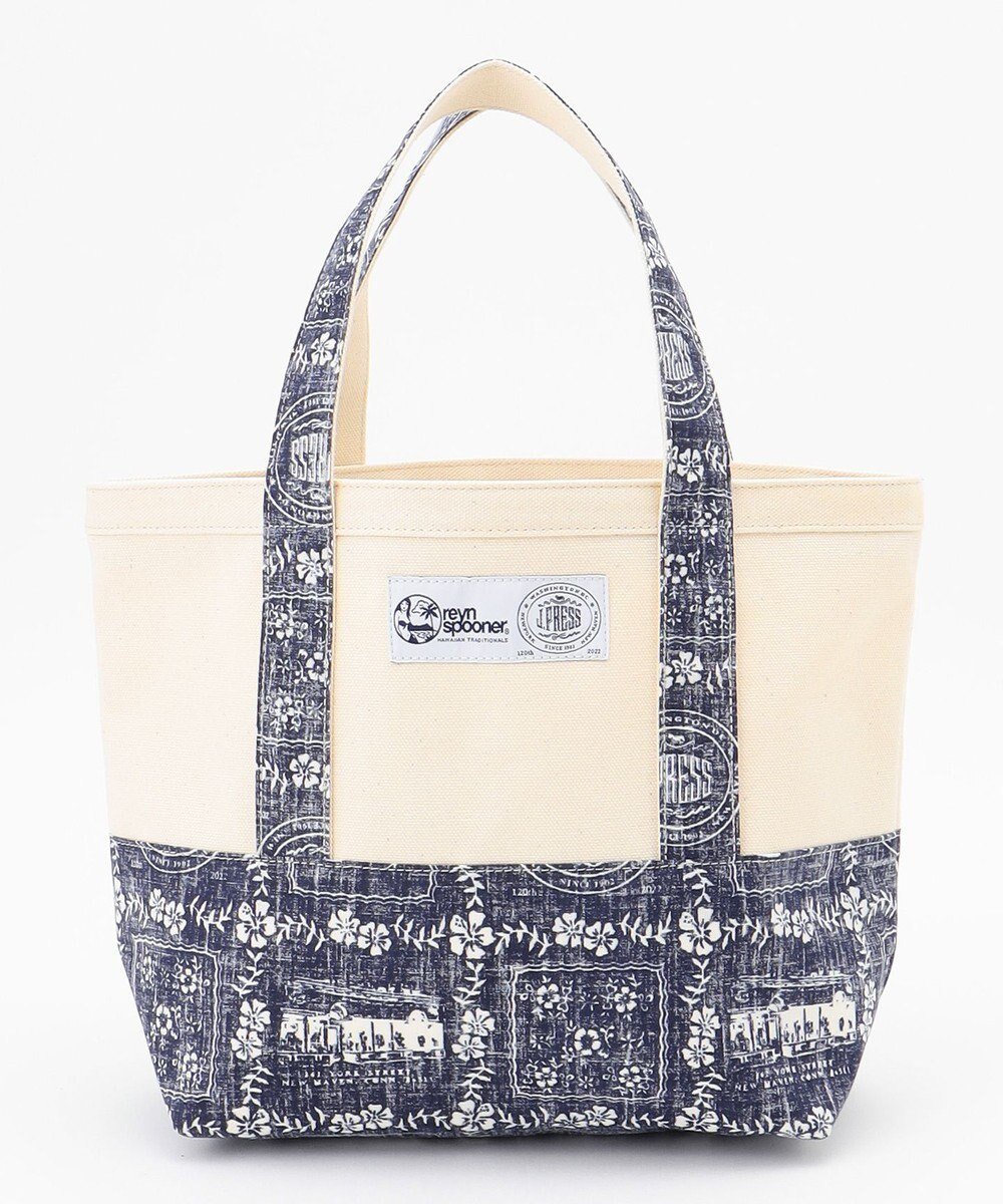 【ジェイ プレス/J.PRESS / MEN】の【120th anniversary】Reyn spooner×J.PRESS リバースプリントトートバッグ インテリア・キッズ・メンズ・レディースファッション・服の通販 founy(ファニー) 　ファッション　Fashion　レディースファッション　Fashion for Women　バッグ　Bags　イラスト　Illustration　オーバル　Oval Design　バンダナ　Bandana, Head Scarf　フレーム　Frame, Outline　ベーシック　Basic, Essential　モチーフ　Motif, Design Theme　別注　Limited Edition, Custom Order　ネイビー系5|ID: prp329100004812874 ipo3291000000034940993
