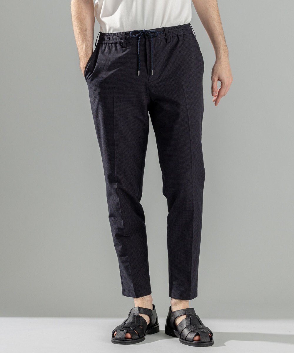 【ジョゼフ オム/JOSEPH HOMME / MEN】の新型・新柄【洗える/ストレッチ/シワになりにくい/セットアップ対応可】クールドッツストレッチ ドロスト付テーパードパンツ / PEGG CONVERTIBLE インテリア・キッズ・メンズ・レディースファッション・服の通販 founy(ファニー) 　ファッション　Fashion　メンズファッション　Fashion for Men　ボトムス　Bottoms　ウォッシャブル　Machine Washable　春　Spring　洗える　Machine Washable　ストレッチ　Stretch, Stretchy Fabric　スポーツ　Sports, Activewear　セットアップ　Set-Up, Coordinated Outfit　テーパード　Tapered, Tapered Pants　ドローコード　Drawcord, Drawstring Cord　プリント　Print, Printed Pattern　ポケット　Pocket, Pocket Detail　ループ　Loop, Loop Knit　レギュラー　Regular, Standard Fit　S/S・春夏　SS, Spring/Summer, Warm Season　夏　Summer　ネイビー系|ID: prp329100004812884 ipo3291000000034941030