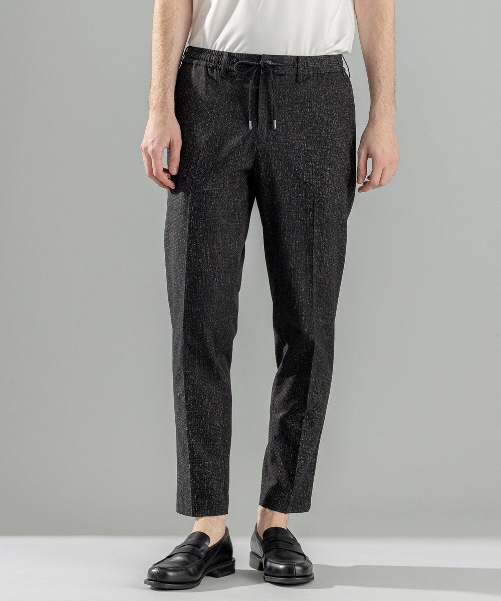 【ジョゼフ オム/JOSEPH HOMME / MEN】の新型・新柄【洗える/ストレッチ/シワになりにくい/セットアップ対応可】クールドッツストレッチ ドロスト付テーパードパンツ / PEGG CONVERTIBLE インテリア・キッズ・メンズ・レディースファッション・服の通販 founy(ファニー) 　ファッション　Fashion　メンズファッション　Fashion for Men　ボトムス　Bottoms　ウォッシャブル　Machine Washable　春　Spring　洗える　Machine Washable　ストレッチ　Stretch, Stretchy Fabric　スポーツ　Sports, Activewear　セットアップ　Set-Up, Coordinated Outfit　テーパード　Tapered, Tapered Pants　ドローコード　Drawcord, Drawstring Cord　プリント　Print, Printed Pattern　ポケット　Pocket, Pocket Detail　ループ　Loop, Loop Knit　レギュラー　Regular, Standard Fit　S/S・春夏　SS, Spring/Summer, Warm Season　夏　Summer　ブラック系|ID: prp329100004812884 ipo3291000000034941031