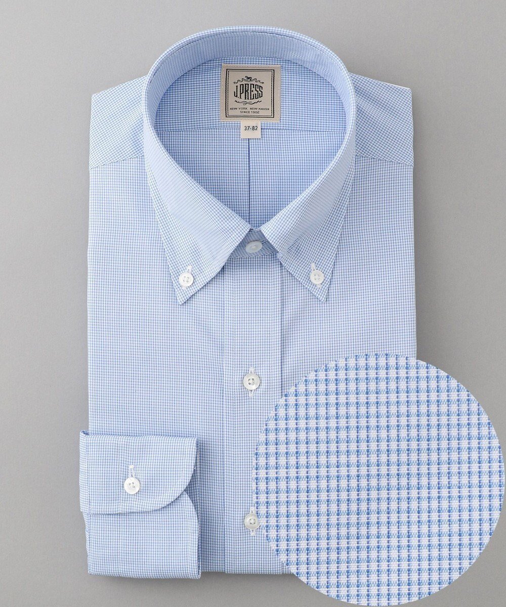 【ジェイ プレス/J.PRESS / MEN】の【Single Needle Tailoring / 形態安定】ブロードチェック シャツ / B.D. インテリア・キッズ・メンズ・レディースファッション・服の通販 founy(ファニー) 　ファッション　Fashion　メンズファッション　Fashion for Men　トップス・カットソー　Cut & Sew Tops　メンズシャツ　Shirts　スーピマ　Supima, Premium Cotton　チェック　Check, Plaid, Tartan　ドレス　Dress, One-Piece　バランス　Balance, Style Balance　フィット　Fit, Slim Fit　ブロード　Broadcloth, Fine Cotton　A/W・秋冬　Autumn/Winter　S/S・春夏　SS, Spring/Summer, Warm Season　夏　Summer　エレガント 上品　Elegant　サックスブルー系3|ID: prp329100004812891 ipo3291000000034941057