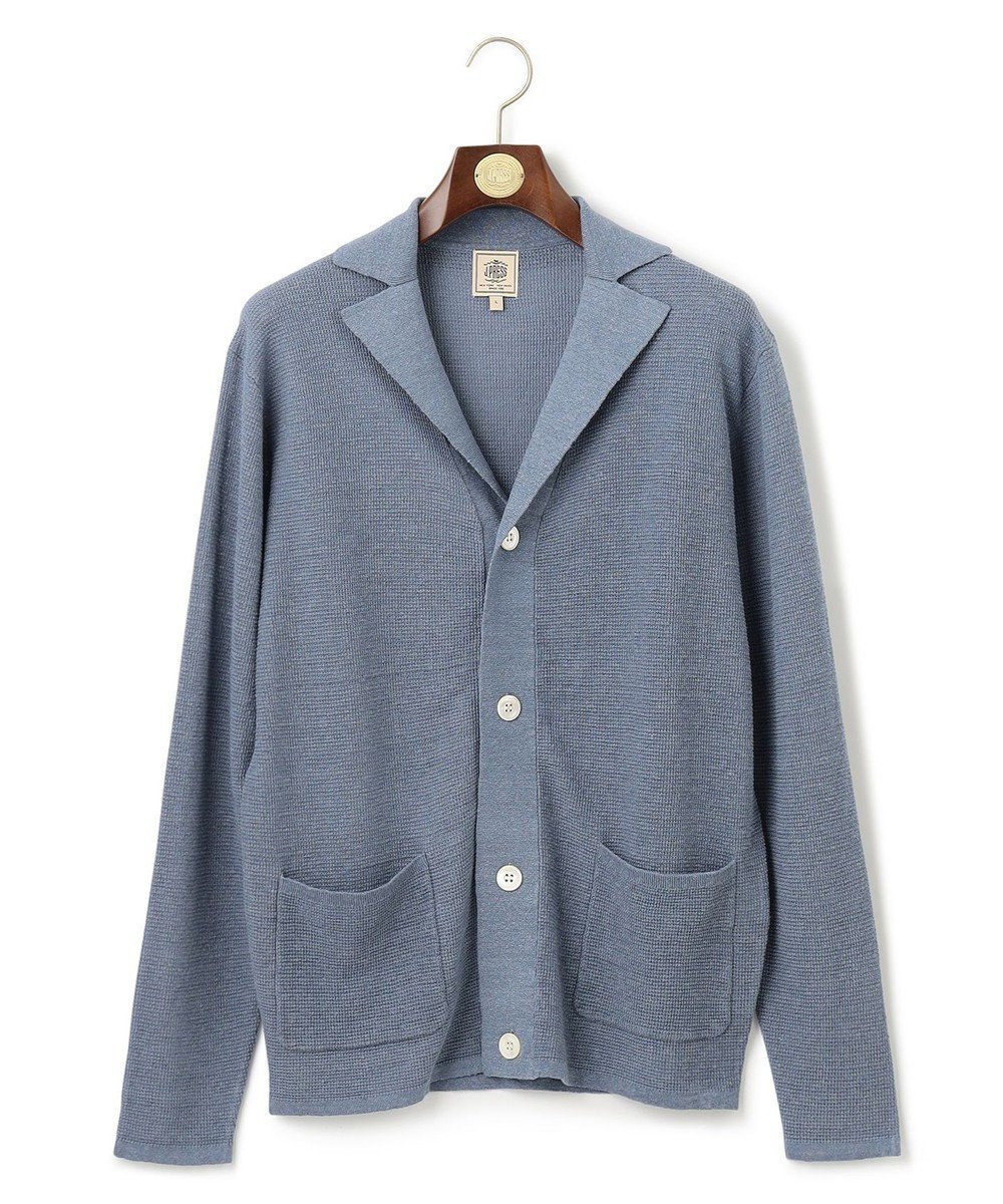 【ジェイ プレス/J.PRESS / MEN】の【WEB・一部店舗限定】リネンアンカージャケット インテリア・キッズ・メンズ・レディースファッション・服の通販 founy(ファニー) 　ファッション　Fashion　メンズファッション　Fashion for Men　トップス・カットソー　Cut & Sew Tops　カーディガン / 羽織り　Cardigans　おすすめ　Recommended / Our Picks　カーディガン　Cardigan, Knitwear　ジャケット　Jacket, Outerwear　フィット　Fit, Slim Fit　リネン　Linen, Linen Fabric　レギュラー　Regular, Standard Fit　夏　Summer　春　Spring　S/S・春夏　SS, Spring/Summer, Warm Season　ブルー系|ID: prp329100004812893 ipo3291000000034941068
