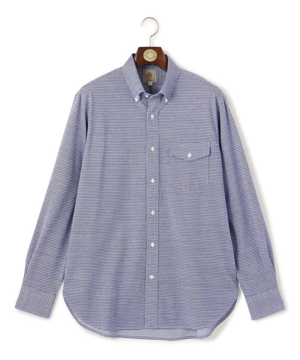 【ジェイ プレス/J.PRESS / MEN】のギンガムネルジャージ シャツ/B.D インテリア・キッズ・メンズ・レディースファッション・服の通販 founy(ファニー) 　ファッション　Fashion　メンズファッション　Fashion for Men　トップス・カットソー　Cut & Sew Tops　メンズシャツ　Shirts　ストレッチ　Stretch, Stretchy Fabric　ドレス　Dress, One-Piece　バランス　Balance, Style Balance　フィット　Fit, Slim Fit　フラップ　Flap, Flap Pocket　ブルゾン　Blouson, Bomber Jacket　ポケット　Pocket, Pocket Detail　冬　Winter / This Winter　A/W・秋冬　Autumn/Winter　ネイビー系3|ID: prp329100004812894 ipo3291000000034941072