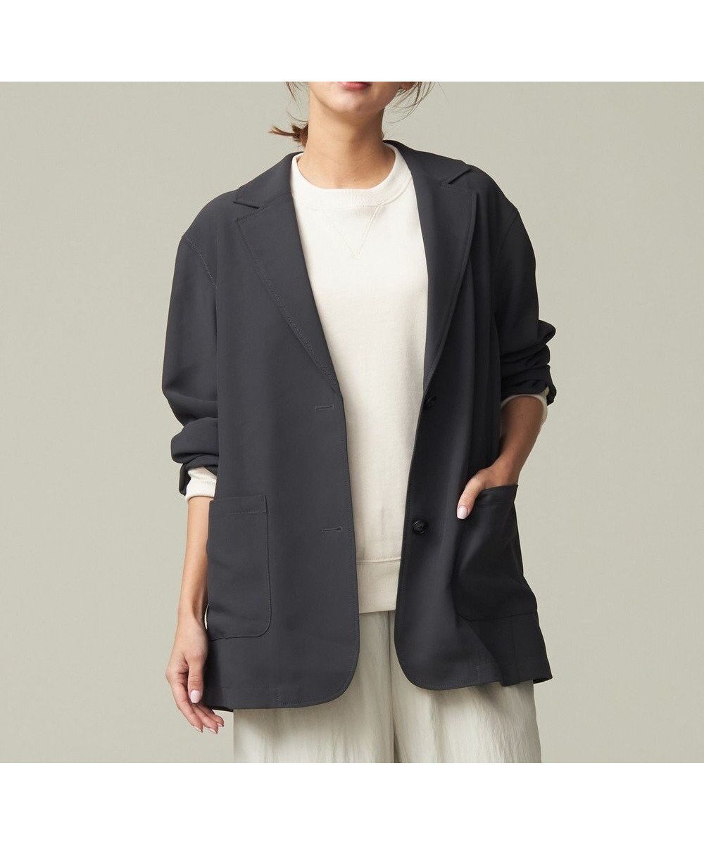 【ジェイプレスヨークストリート/J.PRESS YORK STREET】の【WOMEN】ジャージライクツイル シングルジャケット インテリア・キッズ・メンズ・レディースファッション・服の通販 founy(ファニー) 　ファッション　Fashion　レディースファッション　Fashion for Women　アウター　Coat / Outerwear Collection　レディースジャケット・軽アウター　Jackets　テーラードジャケット / 通勤・きれいめスタイル　Tailored Jackets & Blazers　インナー　Innerwear　春　Spring　洗える　Machine Washable　ショルダー　Shoulder, Shoulder Strap　シンプル　Simple, Minimal　ジャケット　Jacket, Outerwear　スウェット / スエット　Sweatshirt, Sweatwear　ドロップ　Drop Shoulder, Dropped Style　S/S・春夏　SS, Spring/Summer, Warm Season　夏　Summer　グレー系|ID: prp329100004812902 ipo3291000000036151770