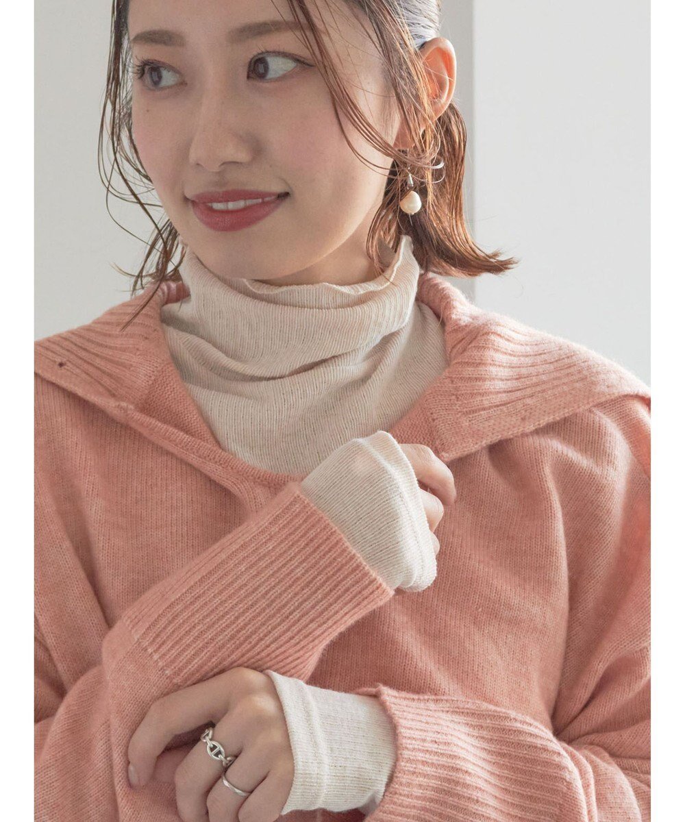 【テチチ/Te chichi】の【宮本茉由着用】カラータートルインナー インテリア・キッズ・メンズ・レディースファッション・服の通販 founy(ファニー) 　ファッションモデル・俳優・女優　Models　女性　Women　宮本茉由　MIyamoto Mayu　ファッション　Fashion　レディースファッション　Fashion for Women　トップス・カットソー　Cut & Sew Tops　シャツ・ブラウス・オフィスカジュアル　Elegant Blouses & Button-Ups　ロングTシャツ・Tシャツ　Longline T-Shirts & Tees　カットソー・ベーシックTシャツ　Cut-and-Sewn Tops / Stretch Tees & Basics　インナー　Innerwear　カットソー　Cut and Sewn Top　ストライプ　Stripe, Striped Pattern　タートル　Turtleneck, Turtle Collar　フィット　Fit, Slim Fit　ベーシック　Basic, Essential　ロング　Long, Long-Length　夏　Summer　S/S・春夏　SS, Spring/Summer, Warm Season　無地　Plain, Solid Color　A/W・秋冬　Autumn/Winter　ベージュ|ID: prp329100004812909 ipo3291000000035678063