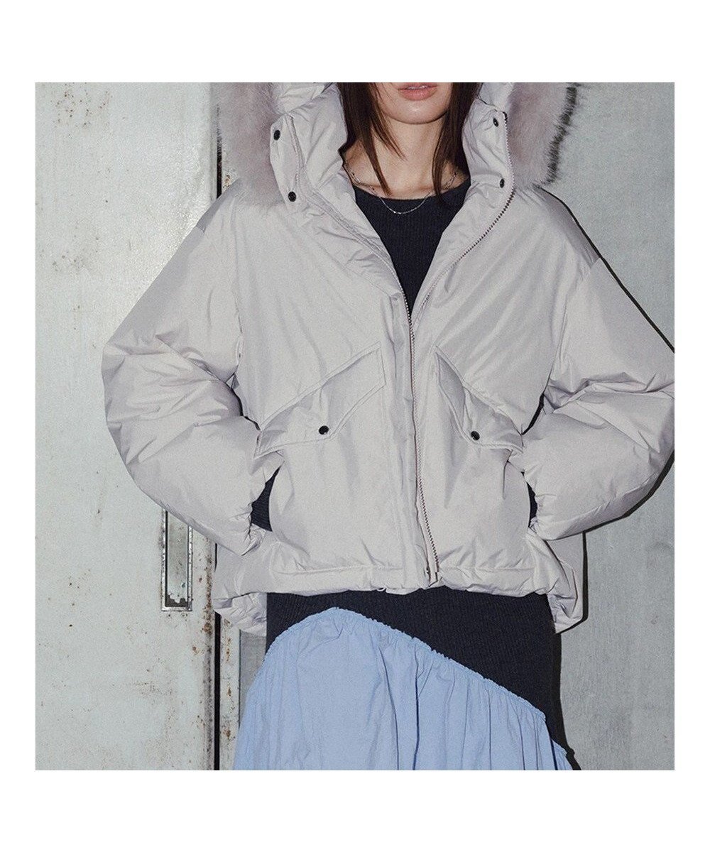 【テチチ/Te chichi】の【宮本茉由着用】フードショートダウンジャケット インテリア・キッズ・メンズ・レディースファッション・服の通販 founy(ファニー) 　ファッションモデル・俳優・女優　Models　女性　Women　宮本茉由　MIyamoto Mayu　ファッション　Fashion　レディースファッション　Fashion for Women　アウター　Coat / Outerwear Collection　レディースジャケット・軽アウター　Jackets　アウトドア　Outdoor Clothing　ジャケット　Jacket, Outerwear　ダウン　Down, Puffer　ドローコード　Drawcord, Drawstring Cord　夏　Summer　S/S・春夏　SS, Spring/Summer, Warm Season　A/W・秋冬　Autumn/Winter　Sグレー|ID: prp329100004812910 ipo3291000000034941164