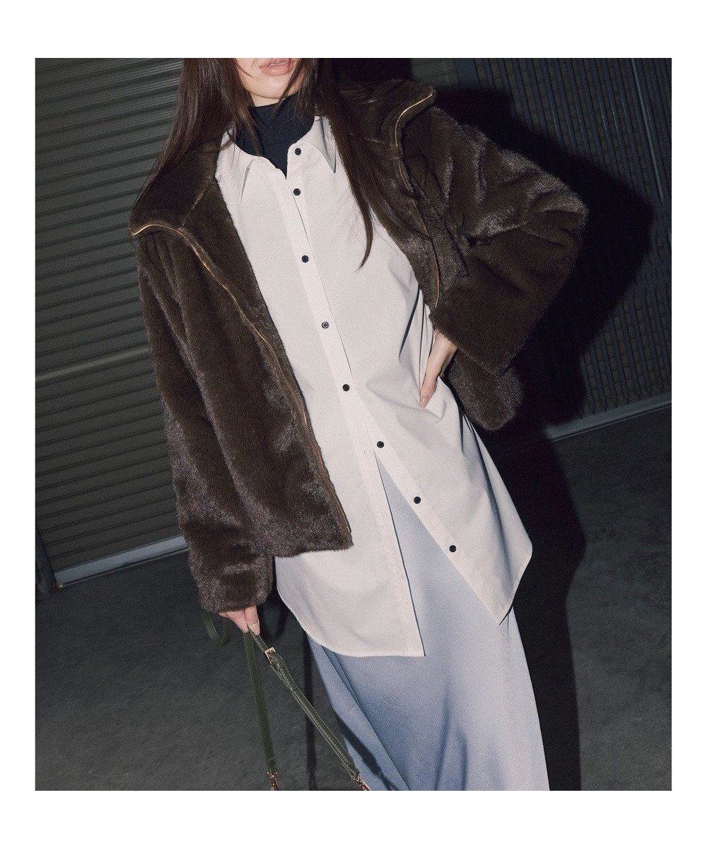 【テチチ/Te chichi】の【宮本茉由着用】グラデーションファースタンドジャケット インテリア・キッズ・メンズ・レディースファッション・服の通販 founy(ファニー) ファッションモデル・俳優・女優 Models 女性 Women 宮本茉由 MIyamoto Mayu ファッション Fashion レディースファッション Fashion for Women アウター Coat / Outerwear Collection レディースジャケット・軽アウター Jackets グラデーション Gradient, Ombre ジャケット Jacket, Outerwear スタンド Stand Collar, Upright Stand 夏 Summer S/S・春夏 SS, Spring/Summer, Warm Season A/W・秋冬 Autumn/Winter ブラウン|ID: prp329100004812912 ipo3291000000034941170