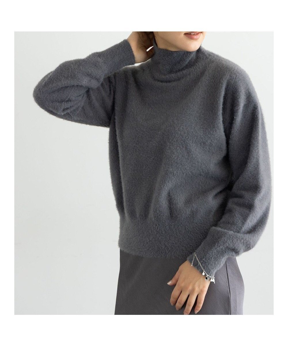【テチチ/Te chichi】の【宮本茉由着用】ハイネックフェザーニット インテリア・キッズ・メンズ・レディースファッション・服の通販 founy(ファニー) 　ファッションモデル・俳優・女優　Models　女性　Women　宮本茉由　MIyamoto Mayu　ファッション　Fashion　レディースファッション　Fashion for Women　トップス・カットソー　Cut & Sew Tops　ニット　Knit Tops & Sweaters　セーター　Sweater, Knitwear　デニム　Denim, Jeans Material　バランス　Balance, Style Balance　ワイド　Wide, Wide Fit　夏　Summer　S/S・春夏　SS, Spring/Summer, Warm Season　A/W・秋冬　Autumn/Winter　チャコールグレー|ID: prp329100004812914 ipo3291000000034941177