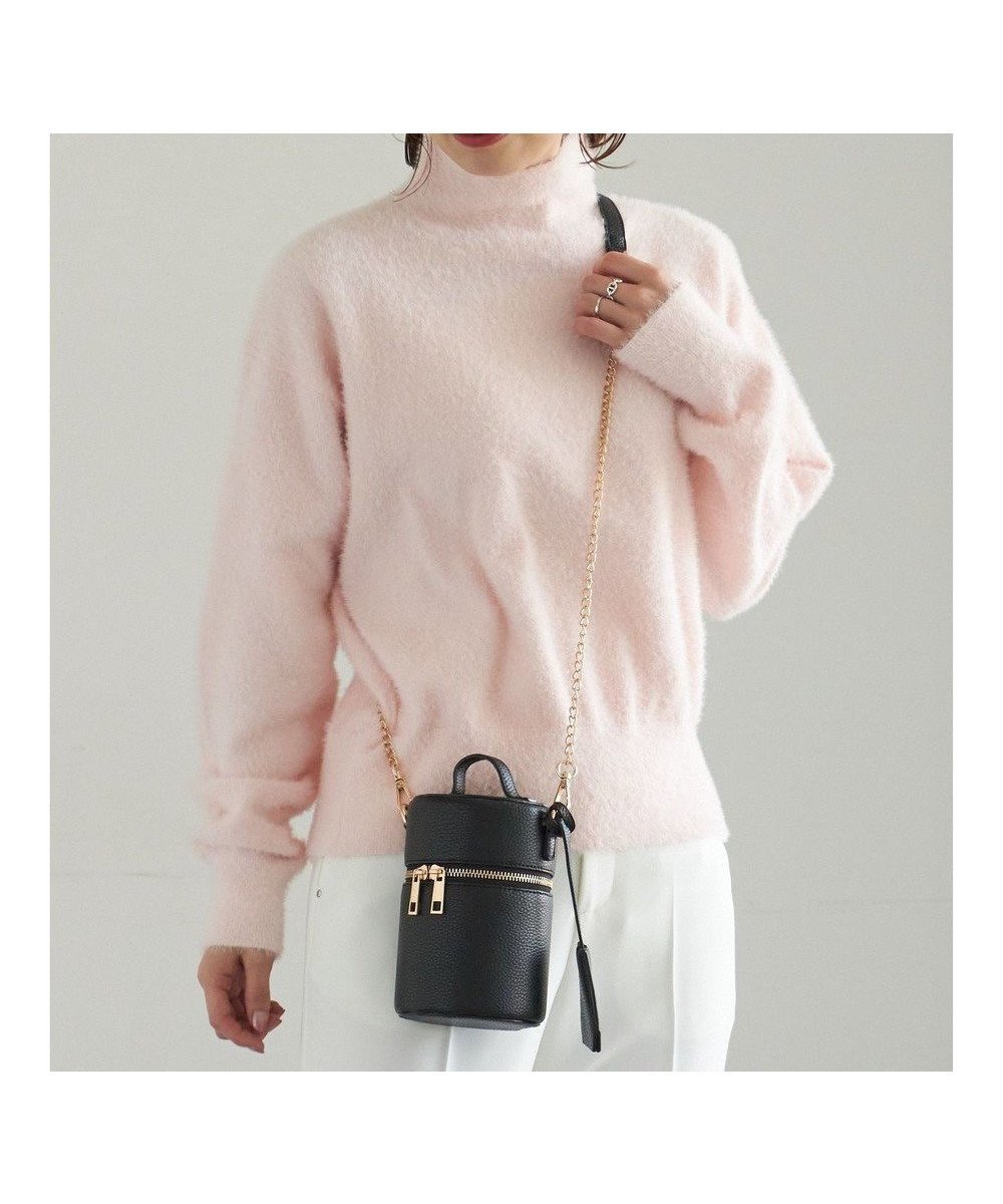 【テチチ/Te chichi】の【宮本茉由着用】ハイネックフェザーニット インテリア・キッズ・メンズ・レディースファッション・服の通販 founy(ファニー) 　ファッションモデル・俳優・女優　Models　女性　Women　宮本茉由　MIyamoto Mayu　ファッション　Fashion　レディースファッション　Fashion for Women　トップス・カットソー　Cut & Sew Tops　ニット　Knit Tops & Sweaters　セーター　Sweater, Knitwear　デニム　Denim, Jeans Material　バランス　Balance, Style Balance　ワイド　Wide, Wide Fit　夏　Summer　S/S・春夏　SS, Spring/Summer, Warm Season　A/W・秋冬　Autumn/Winter　ピンク|ID: prp329100004812914 ipo3291000000034941178